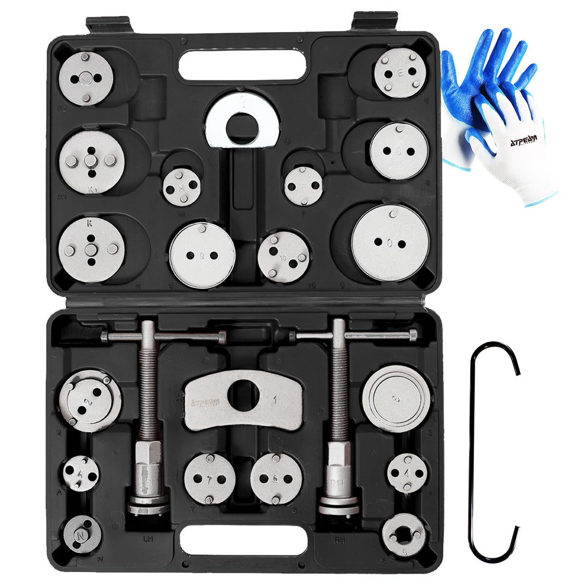23pcs Heavy Duty Disc Brake Caliper Tool Set and Wind Back Kit N17348