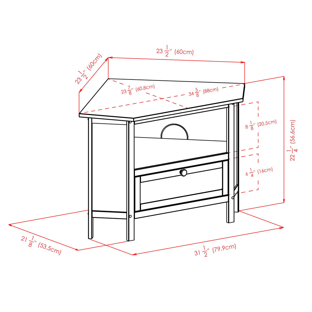 Corner TV Stand, Espresso N5520