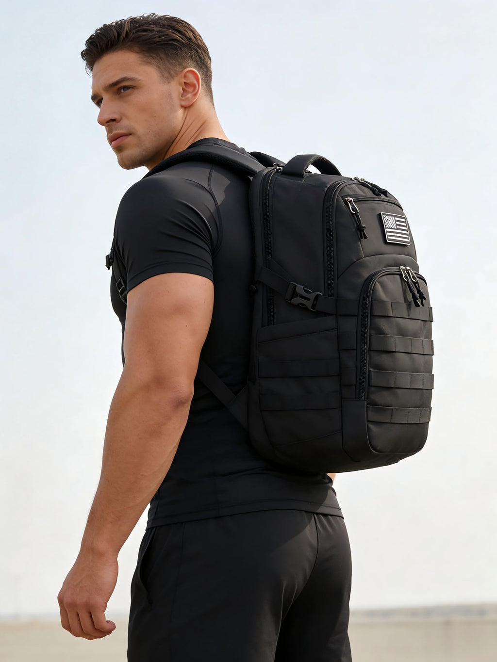 Black Small Tactical Backpack V481463