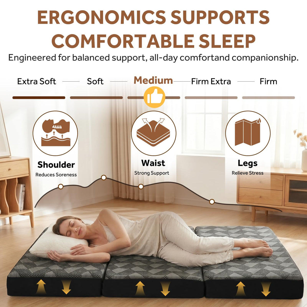 Memory Foam Tri Folding Mattress N7937