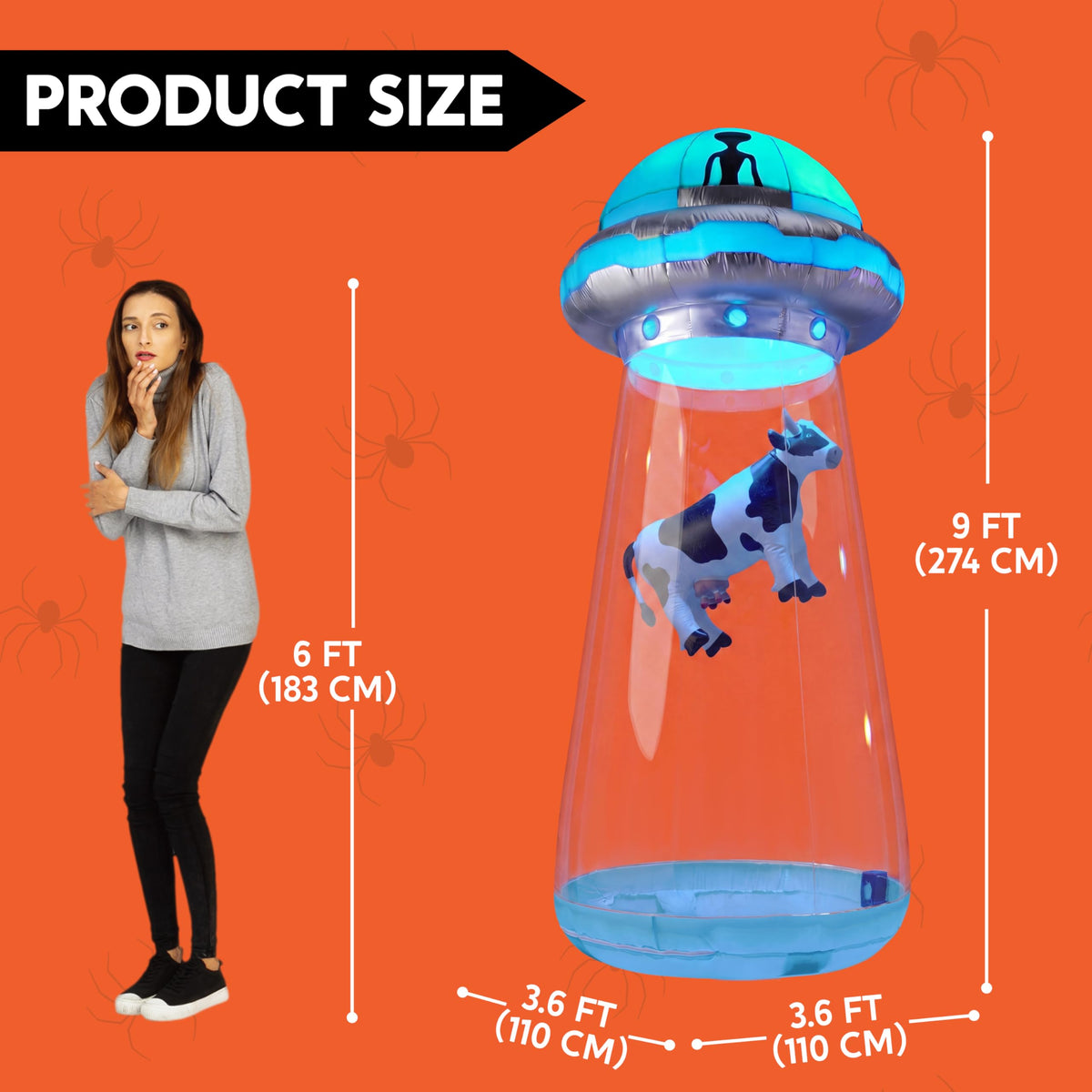 9 FT Tall Inflatable UFO Outdoor Decoration with LEDs K887