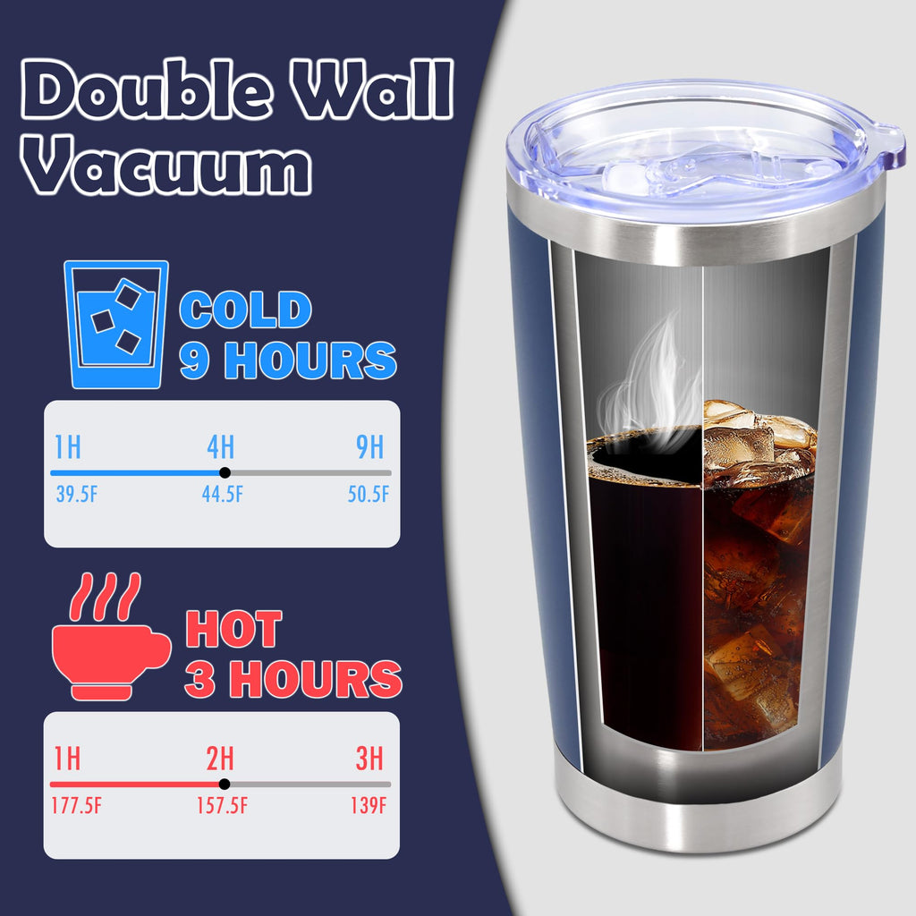 20oz Stainless Steel Tumbler with Lid Navy Q2911