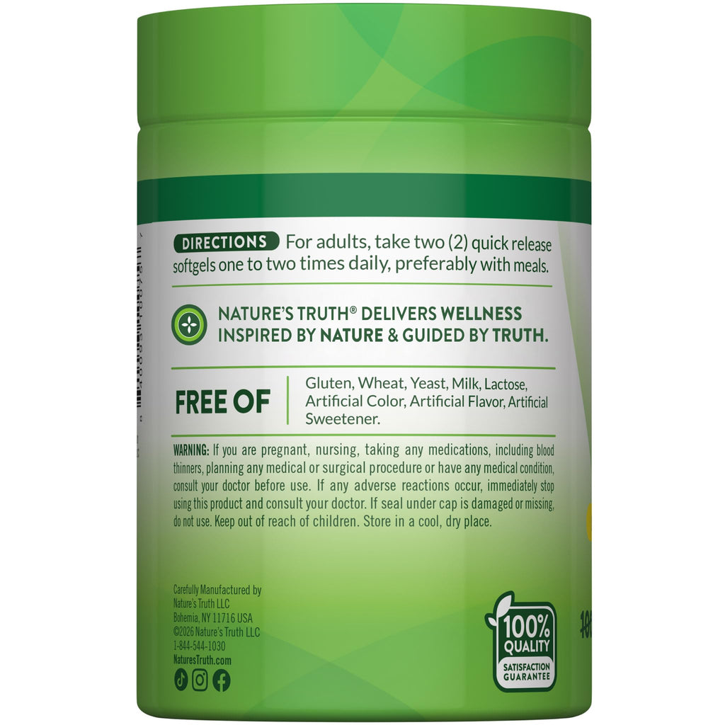 Omega 3 Fish Oil 2000 mg 125 Softgels J43743