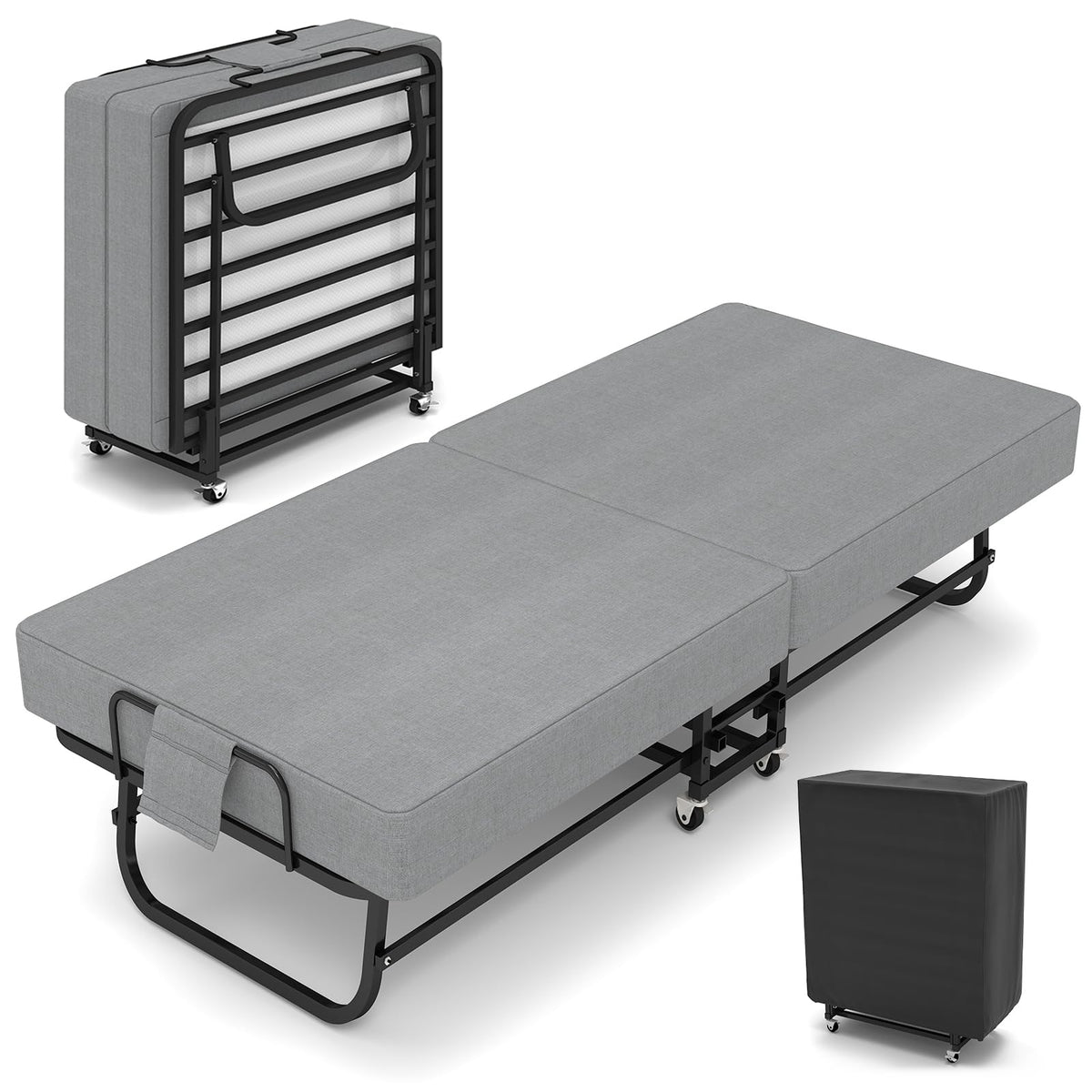 Folding Bed Portable Roll Away Bed 75" x 31" P376