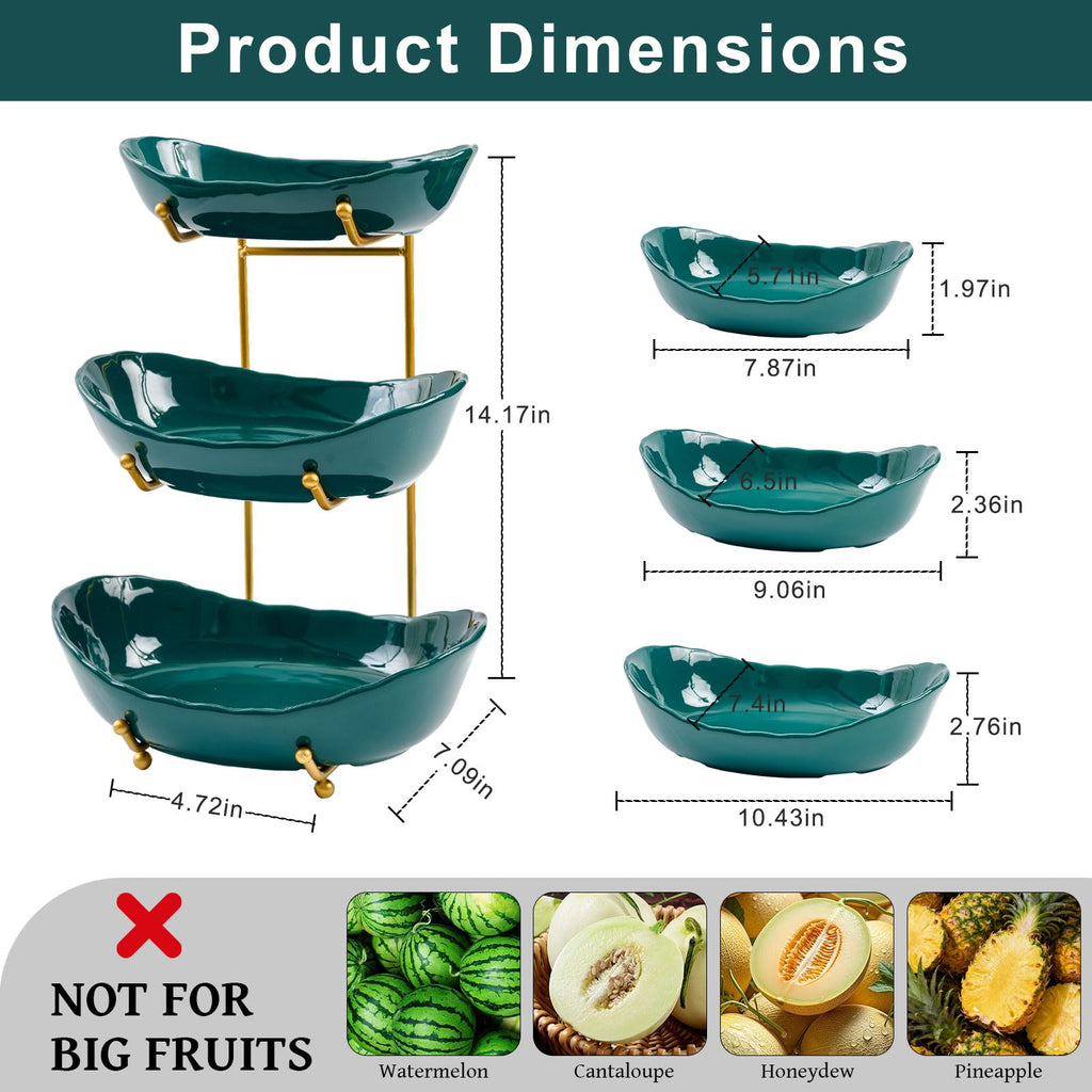 Ceramic 3 Tier Fruit Bowl E4506