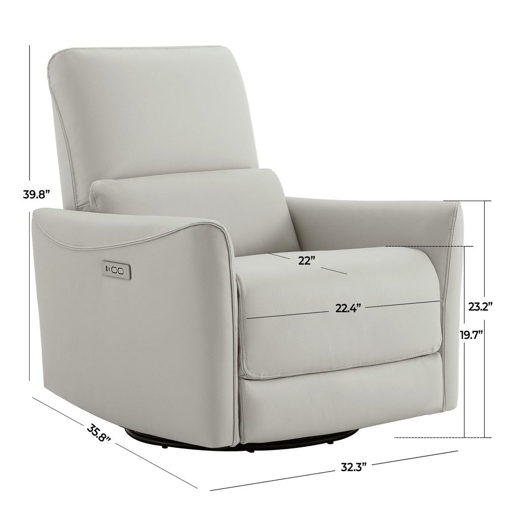 Power Recliner Swivel Glider Chair Cream S4201