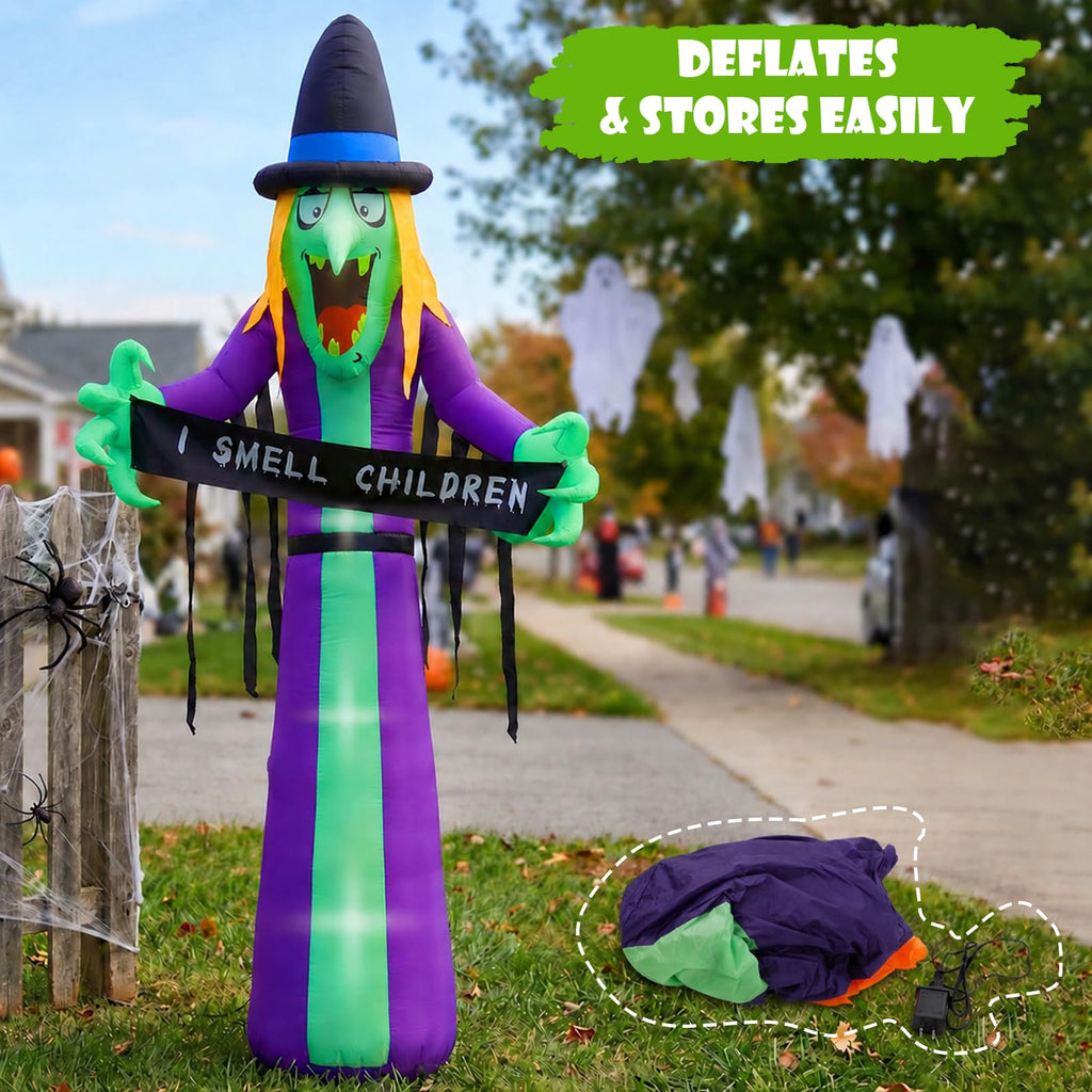 8FT LED Inflatable Witch Yard Decor X171