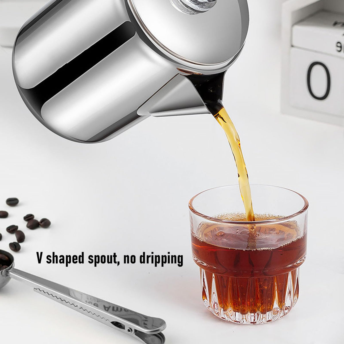 Stainless Steel 12 Cup Stovetop Coffee Pot Q365