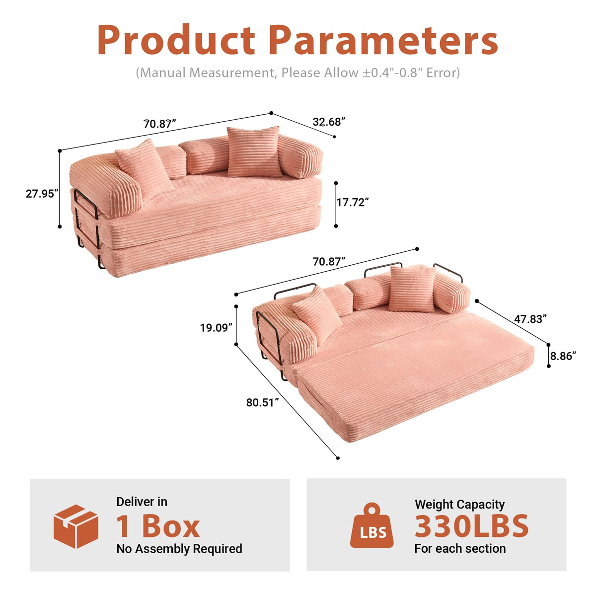 Convertible Futon Sofa Bed D873039
