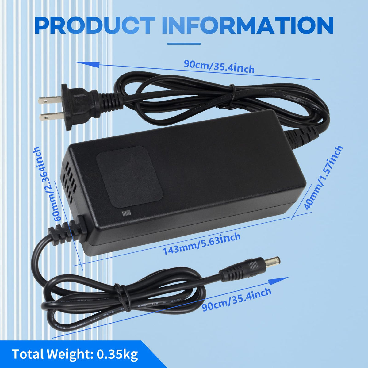 42V 3A Lithium Battery Charger with Display and Built-in Fan Z329