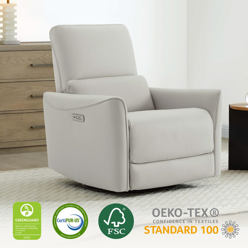 Power Recliner Swivel Glider Chair Cream S4201