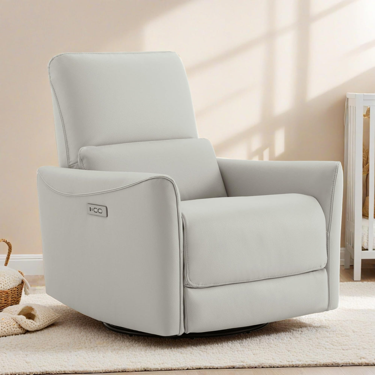 Power Recliner Swivel Glider Chair Cream S4201
