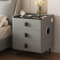 Smart Nightstand with Bluetooth Speaker, 3 Drawer LED Nightstand with USB Port V20267