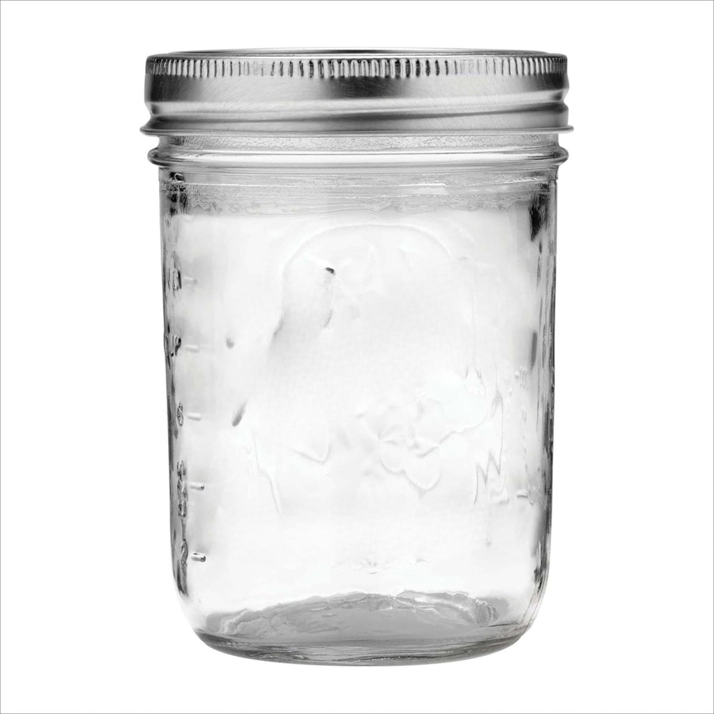 16 Oz Wide Mouth Glass Mason Jars with Lids & Bands, 2-Pack G6713
