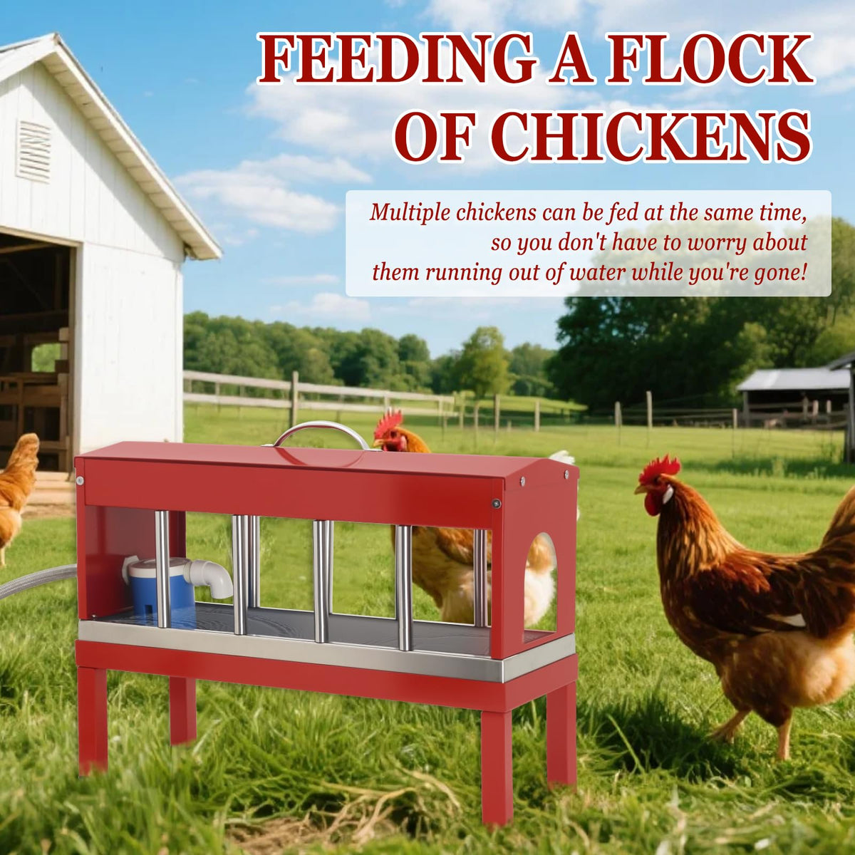Automatic Stainless Steel Poultry Waterer Dispenser O434