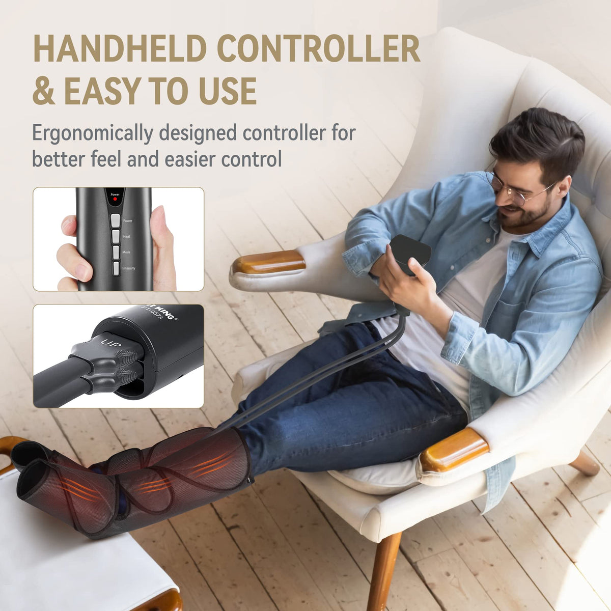 Air Compression Leg and Foot Massager with Heat W127533