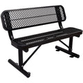 Metal Park Bench with Backrest N53082