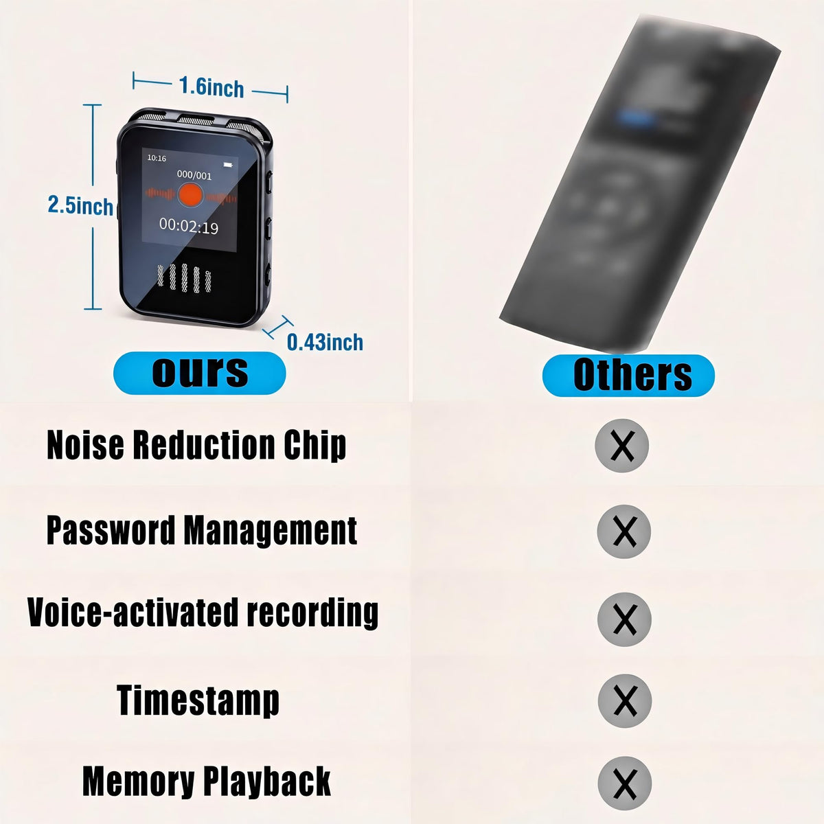 Voice-Activated Recorder with Playback S566
