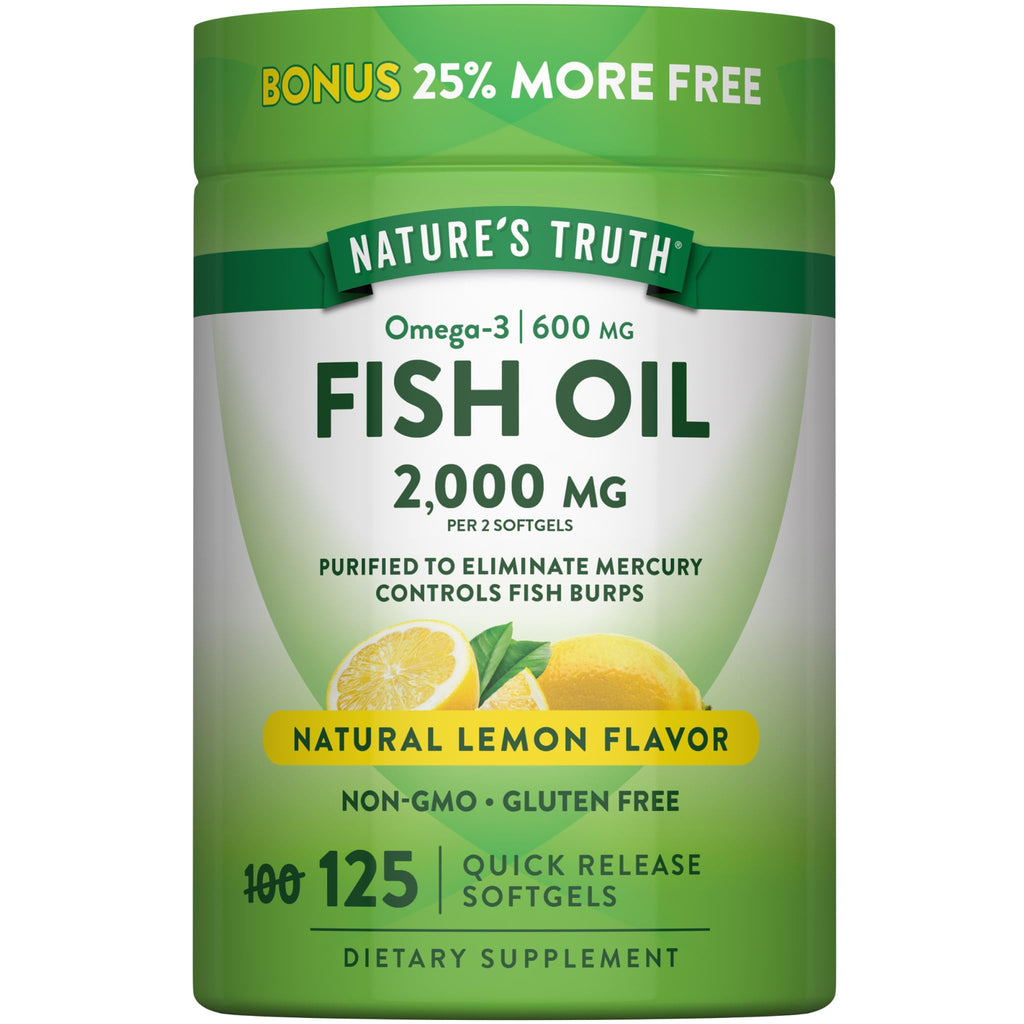 Omega 3 Fish Oil 2000 mg 125 Softgels J43743