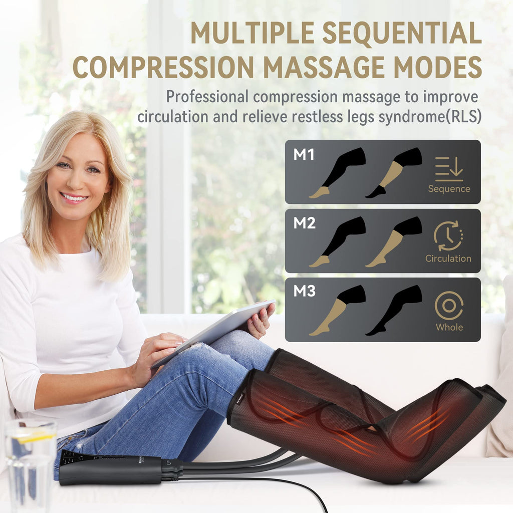 Air Compression Leg and Foot Massager with Heat W127533