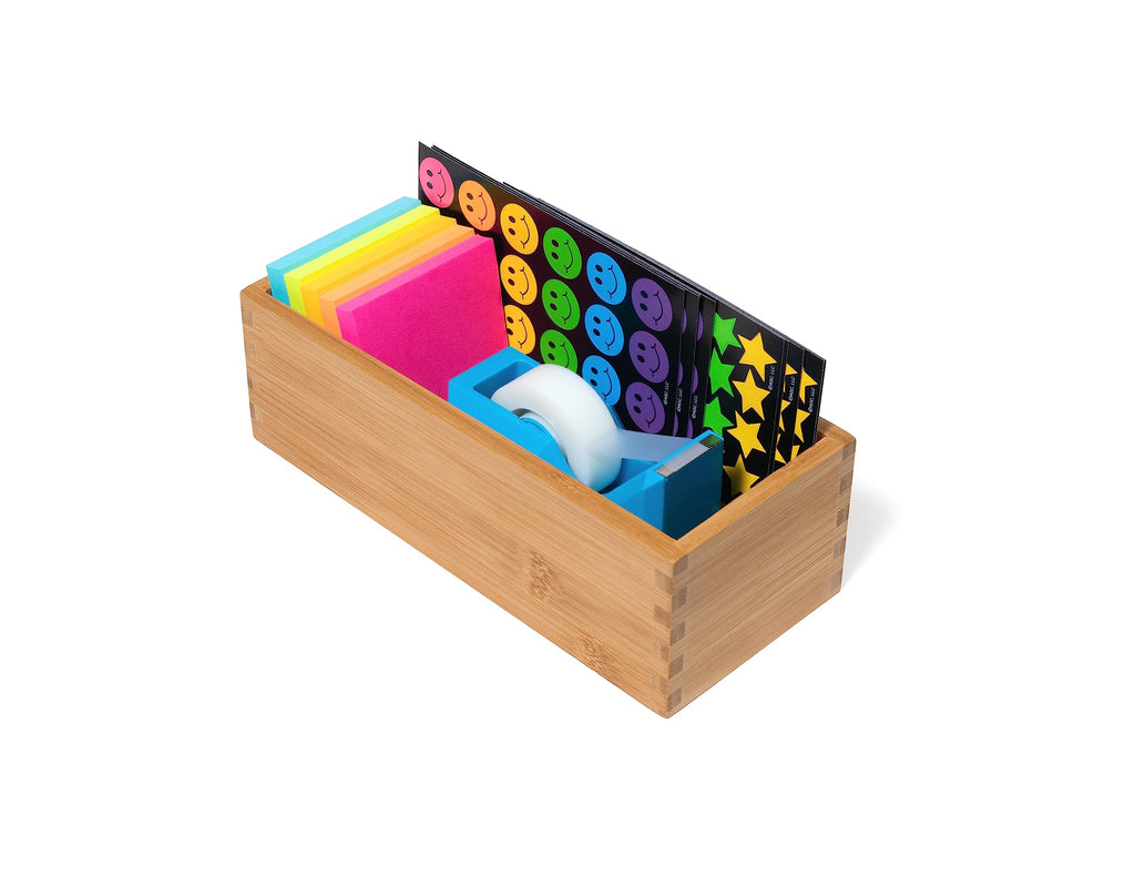 Bamboo Wood Utensil Holder Storage Box N759688