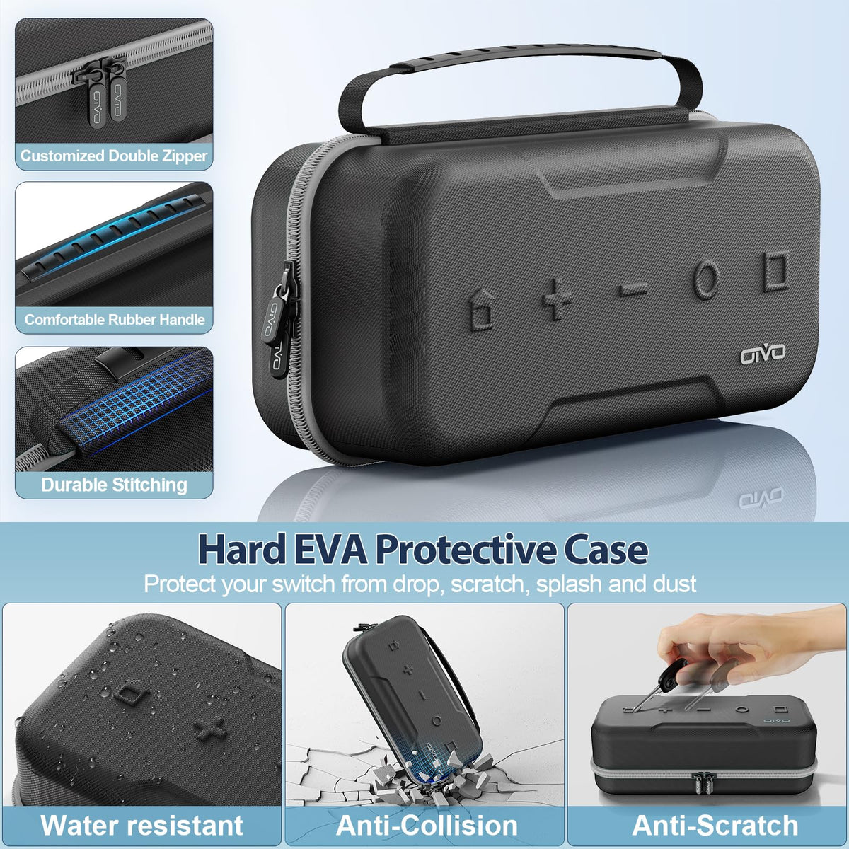 Red & Grey Portable Carrying Case F663