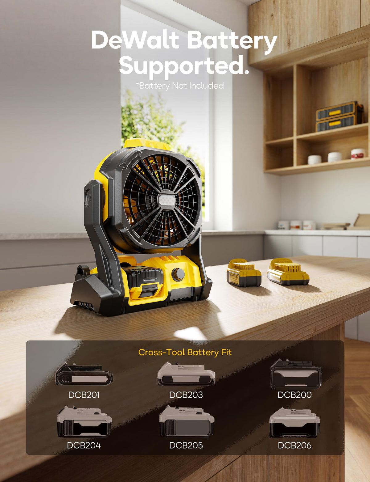 Battery Operated Fan with LED Lights U80481