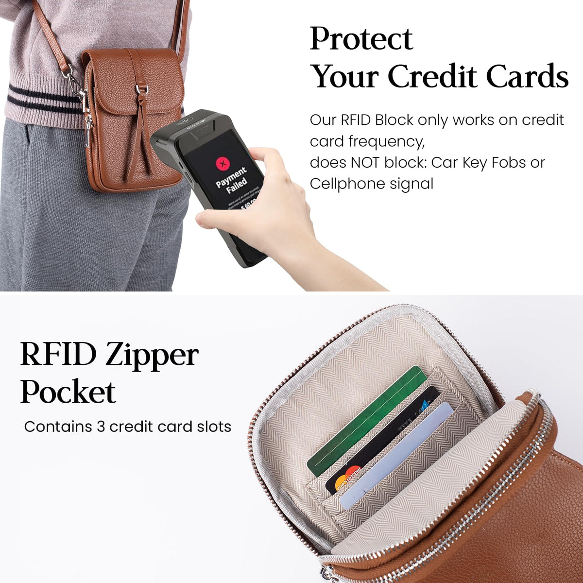 Small Genuine Leather Crossbody Bag N6097