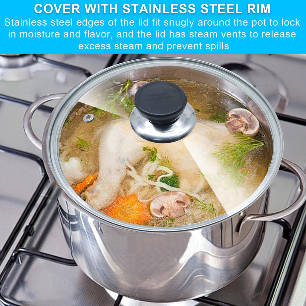 Tempered Glass Lid with Stainless Steel Rim for 8 Inch Frying Pan R4210