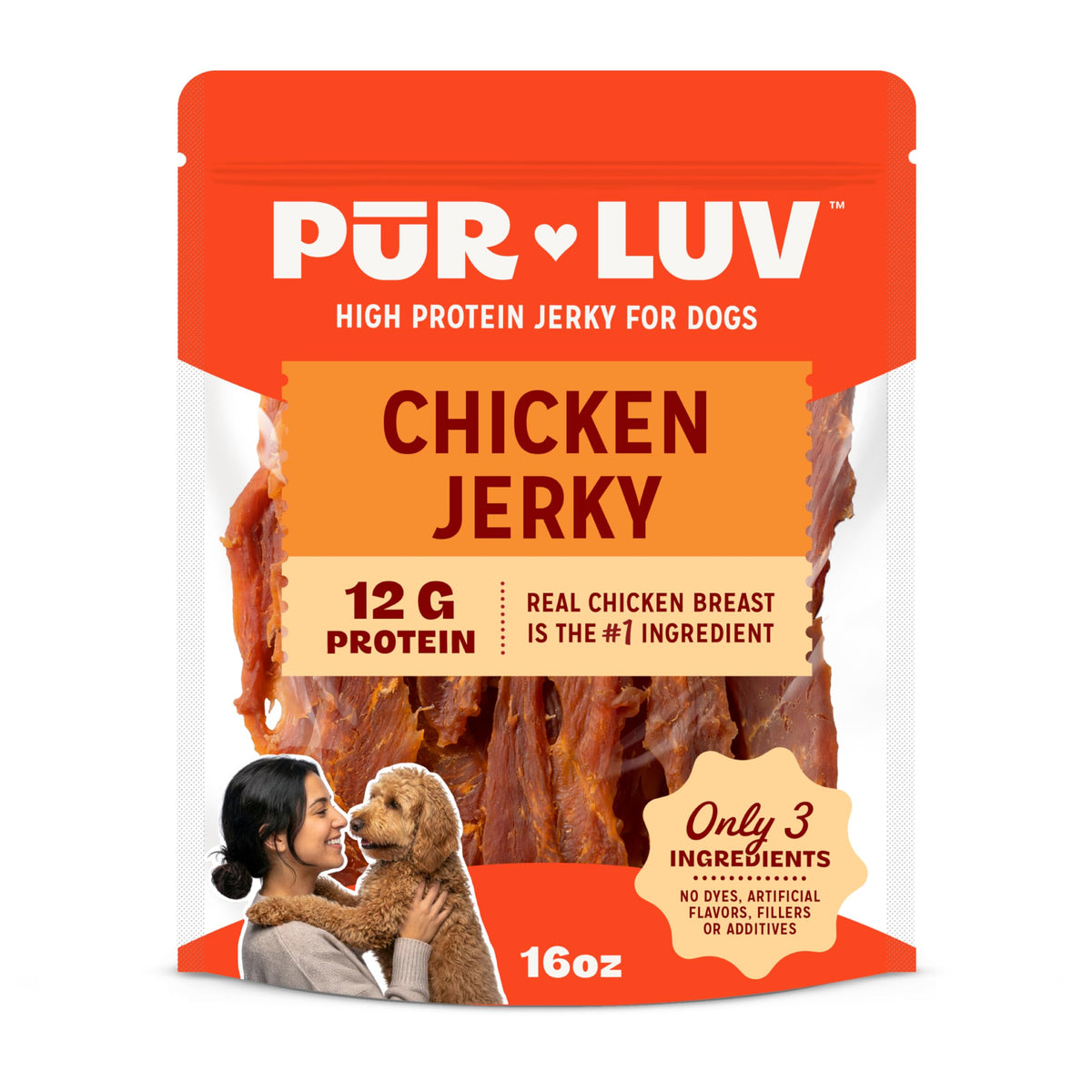 Chicken Jerky Dog Treats, 16 Ounces G92230