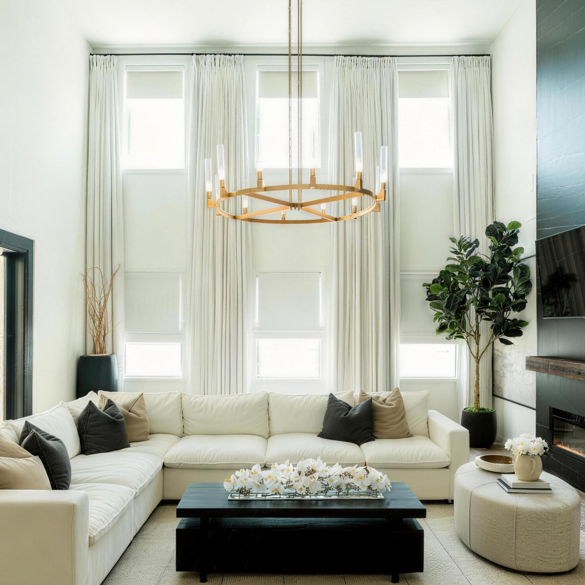 Linen Pinch Pleated Blackout Curtain 1 Panel X459502