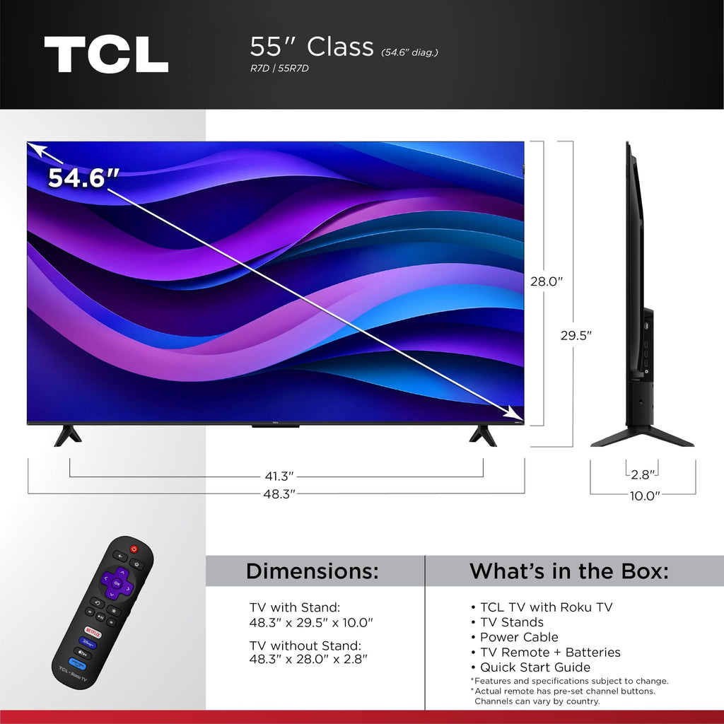 55-Inch 4K UHD HDR Roku Smart TV F8294