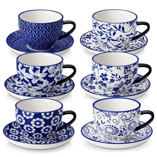 12-Piece Porcelain Pasta Bowls and Espresso Cups Set X5684