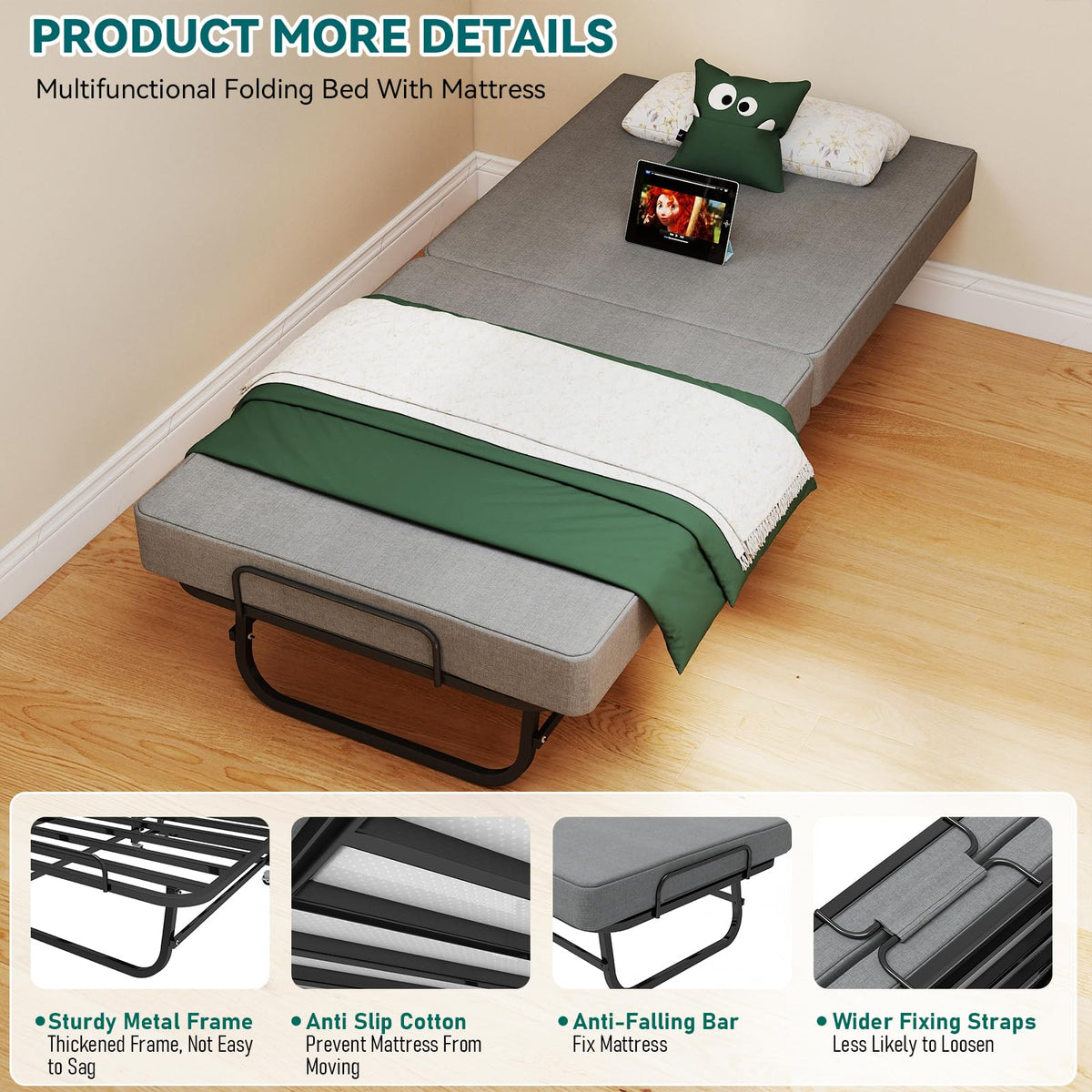 Folding Bed 75" x 31" A69123