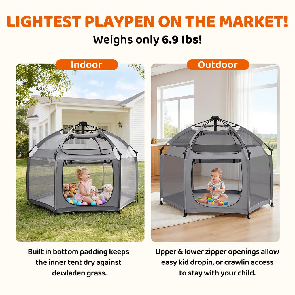 Portable Pop Up Playpen with Canopy O358