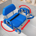 Blue Padded Sliding Shower Chair with Armrests W806