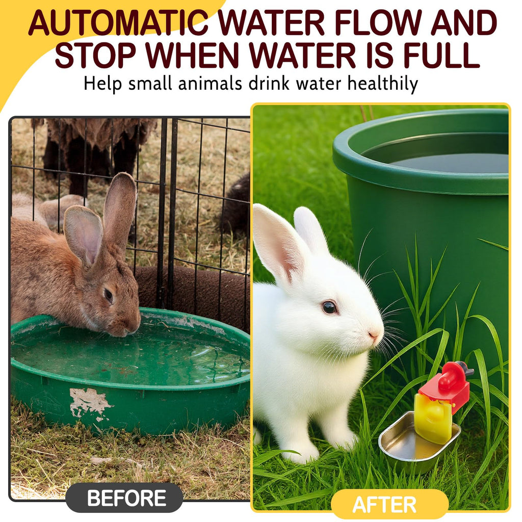 8 Pack Stainless Steel Auto Fill Chicken Waterer Cups T9860