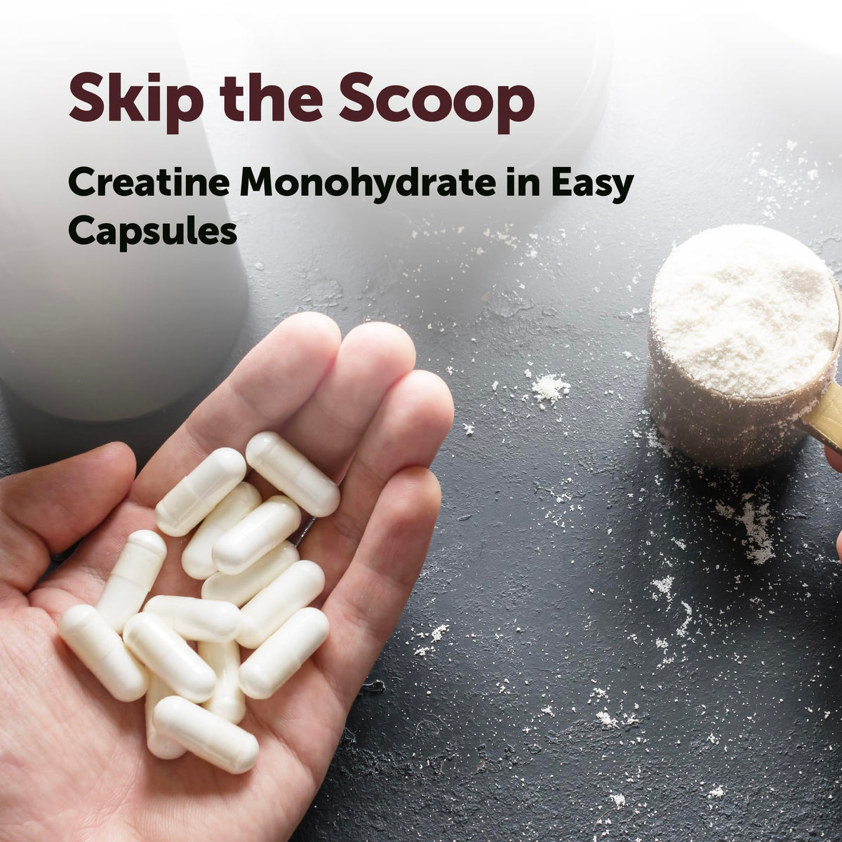 Micronized Unflavored Creatine Monohydrate 5,000mg 500 Capsules B497251