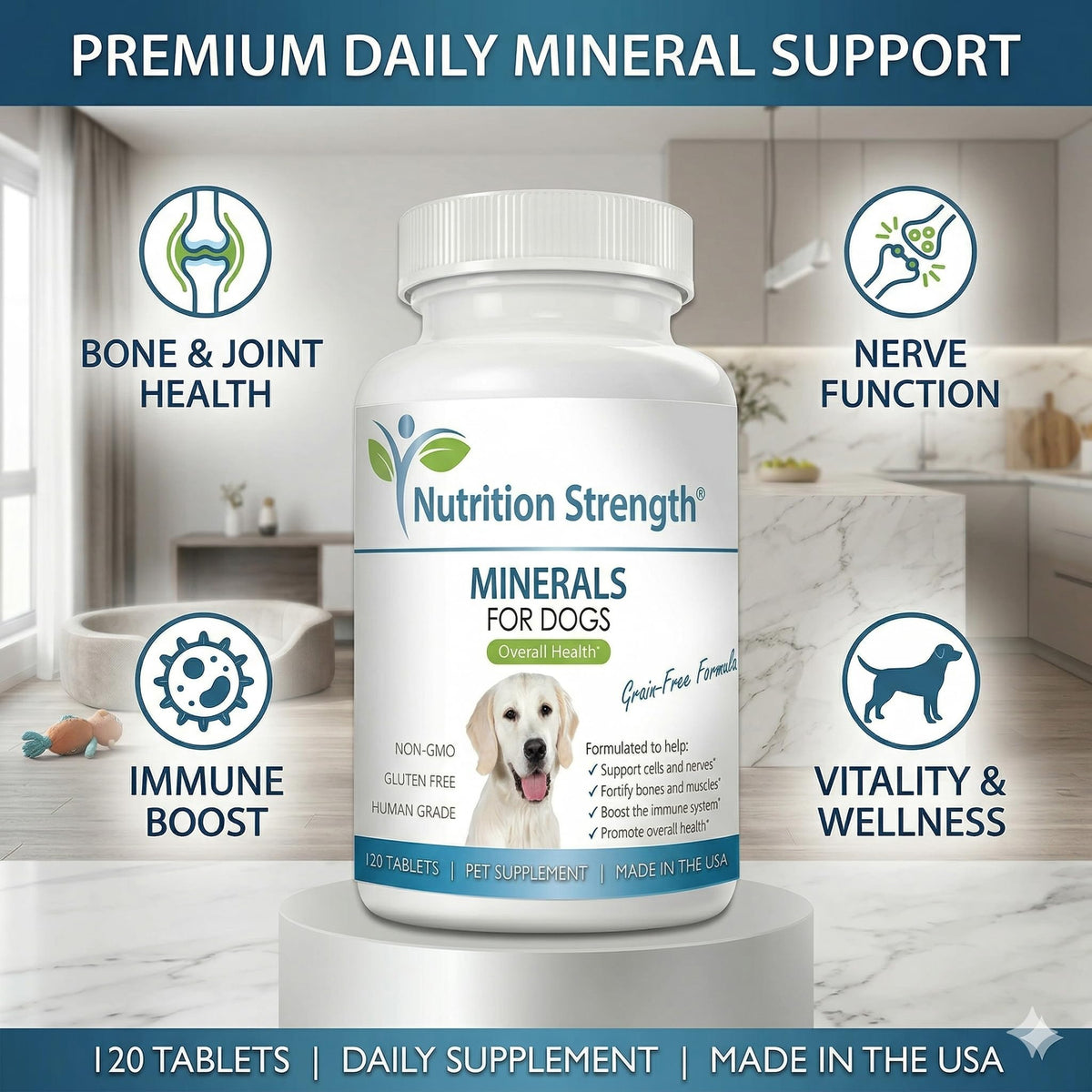 Dog Minerals & Electrolytes 120 Tablets X21357