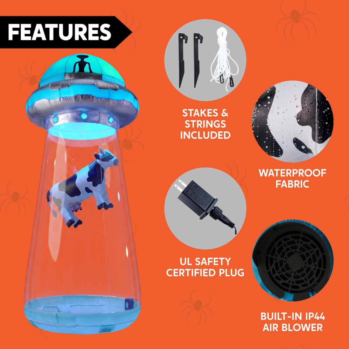 9 FT Tall Inflatable UFO Outdoor Decoration with LEDs K887