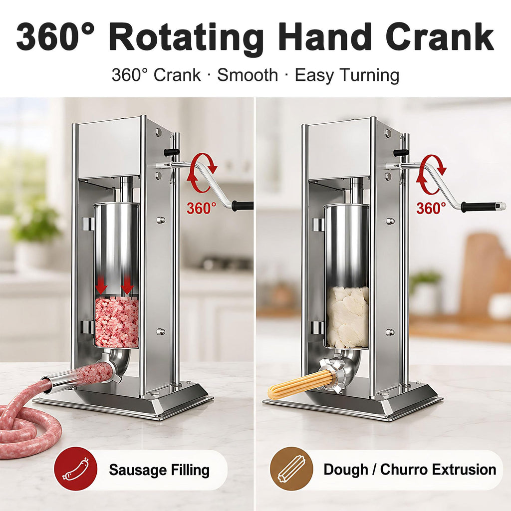 Stainless Steel Vertical Sausage Filler & Churro Press Q2988