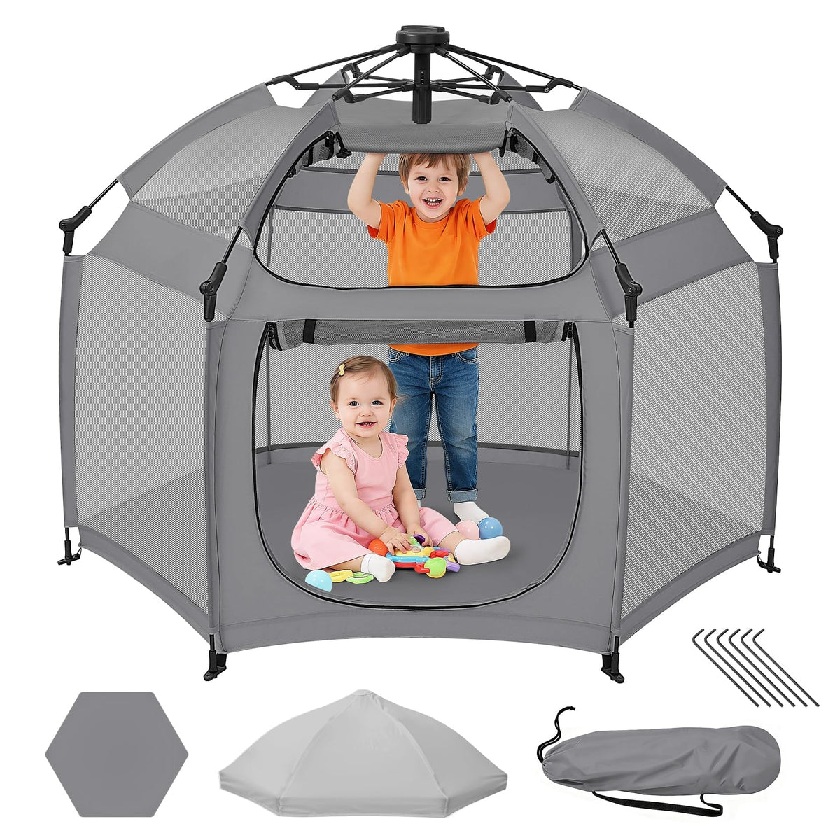Portable Pop Up Playpen with Canopy O358