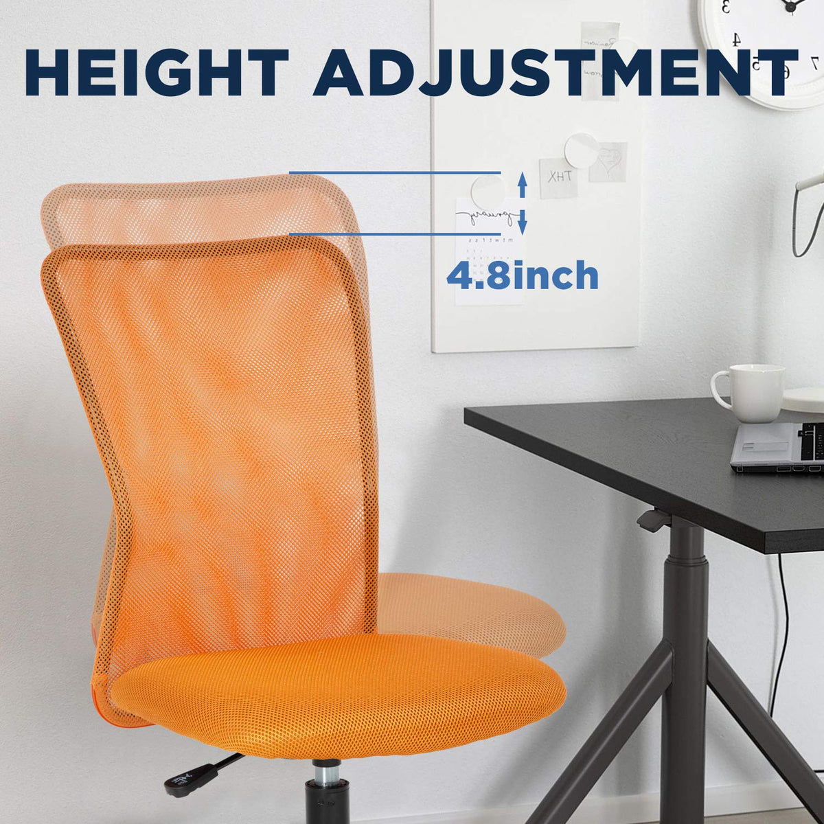 Orange Mesh Ergonomic Office Chair N21496