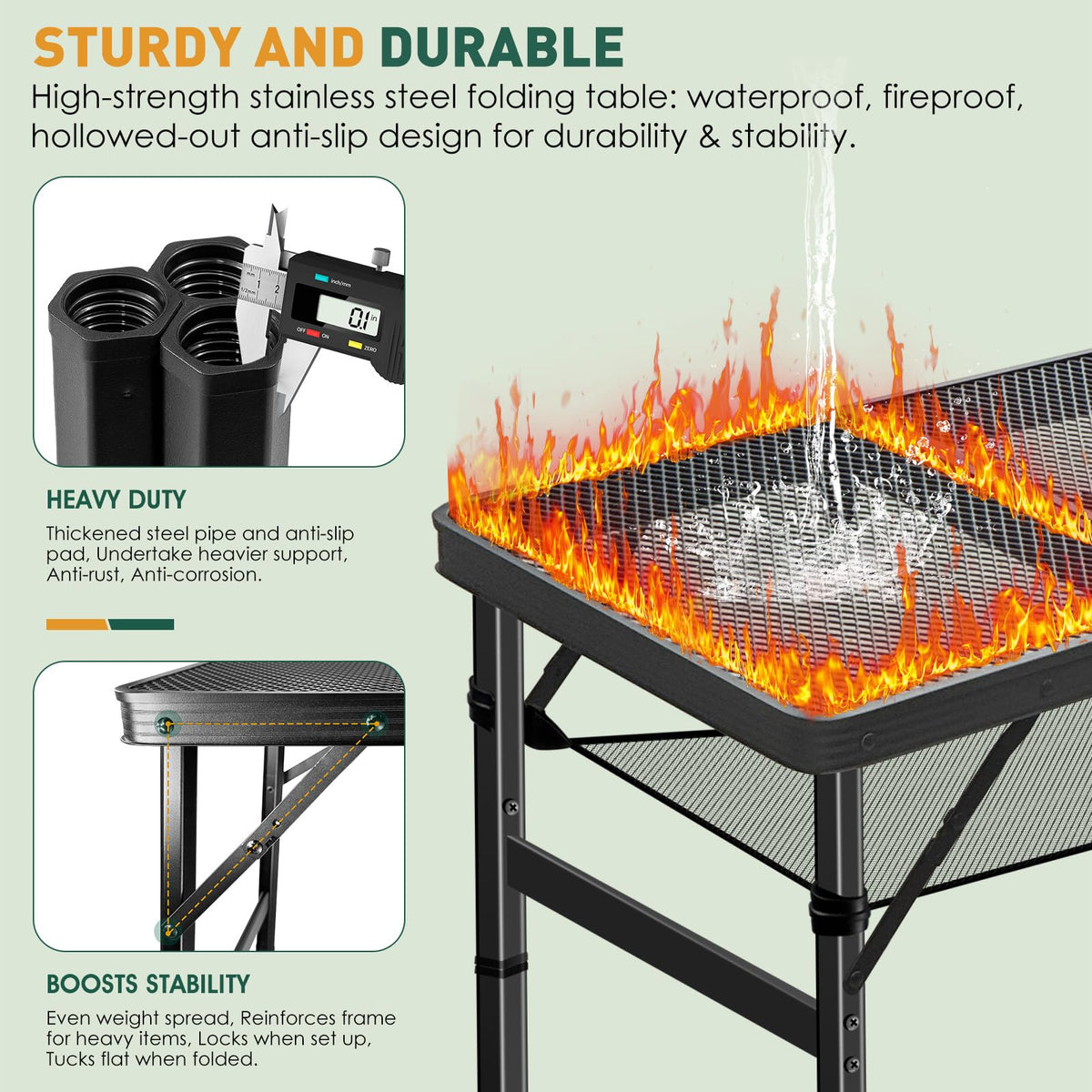 3ft Aluminum Folding Camping Table V28707