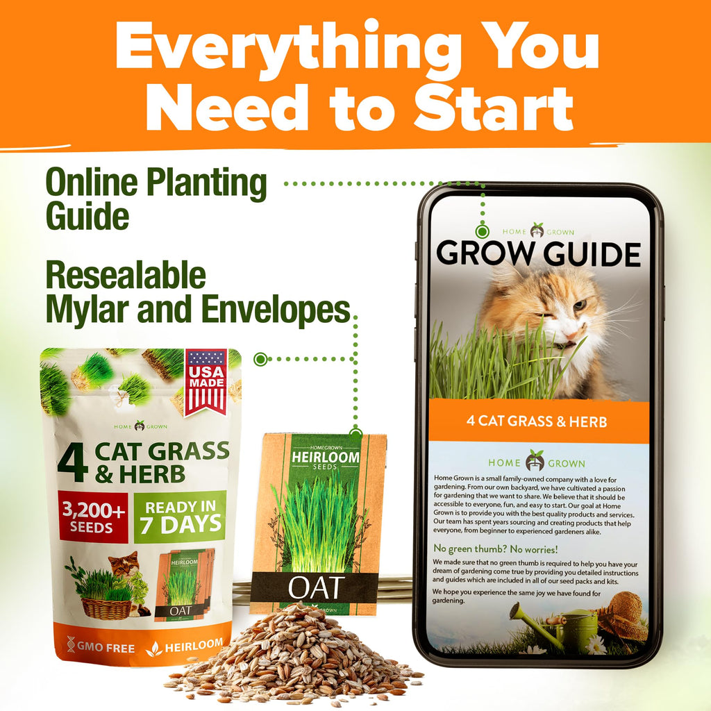 Indoor Cat Grass Refill 3,200+ Seeds W10856