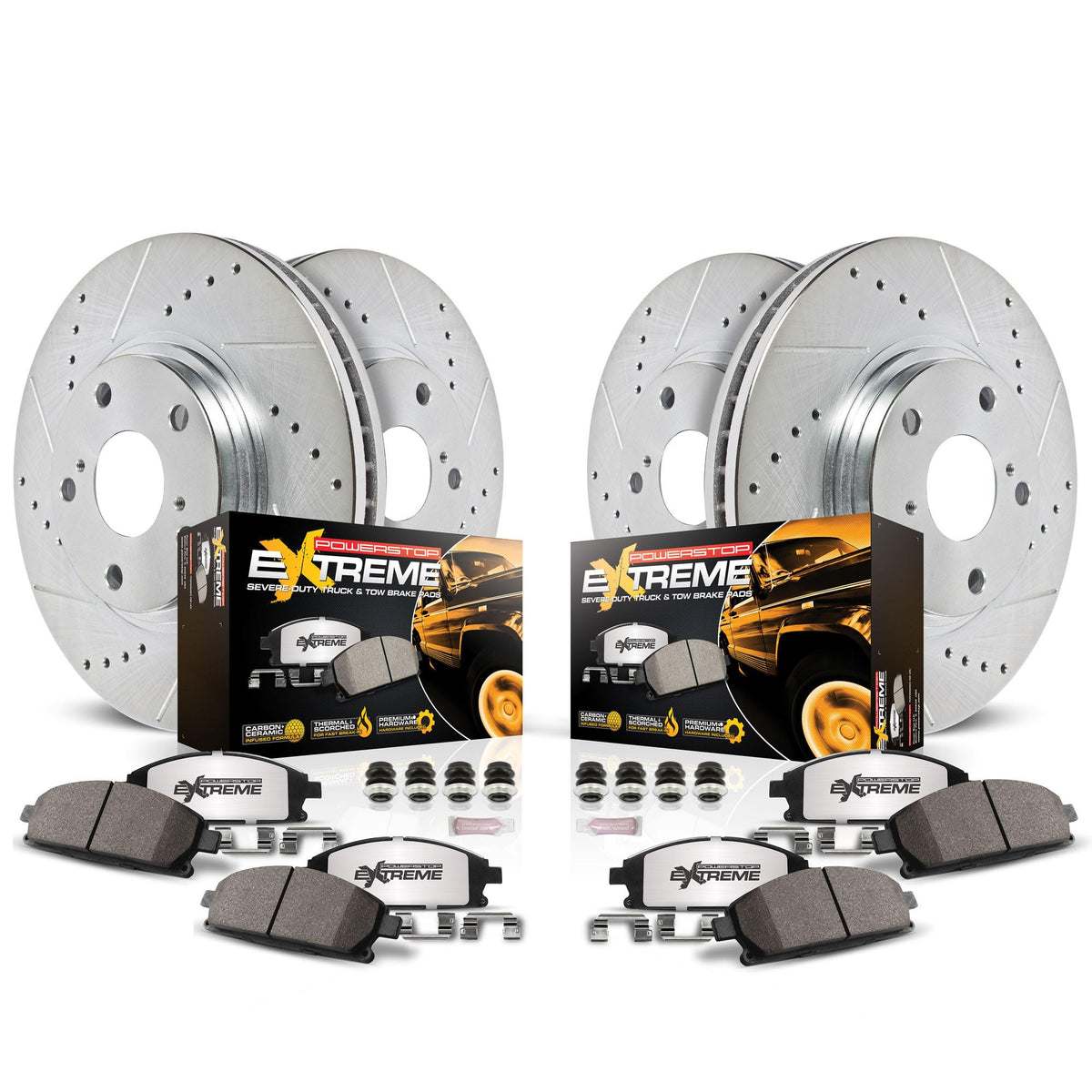 Front & Rear Brake Pad & Rotor Kit N417