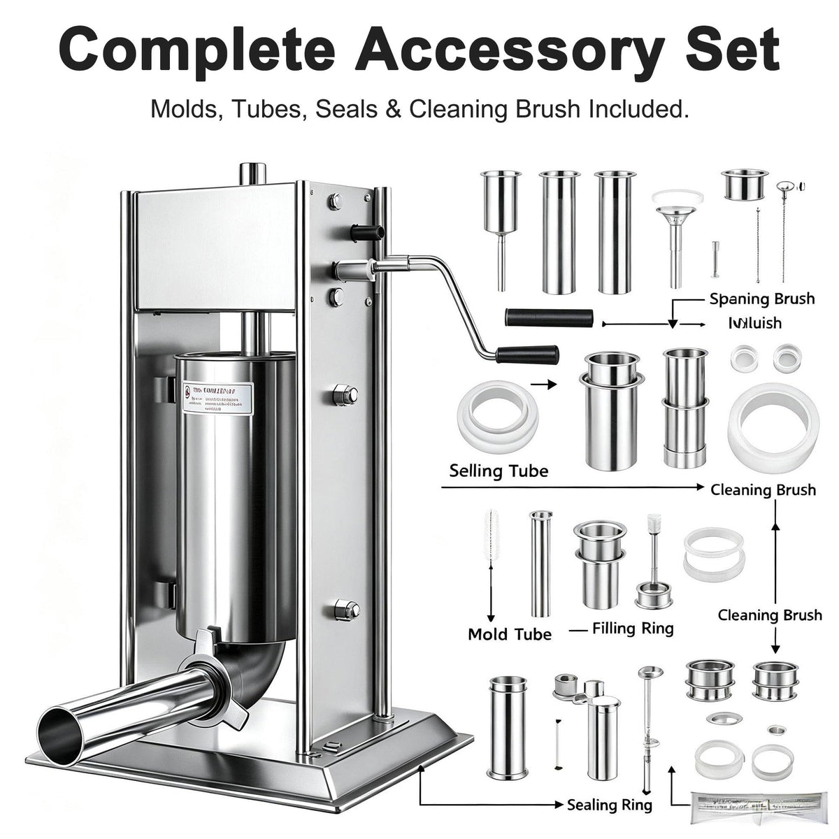 Stainless Steel Vertical Sausage Filler & Churro Press Q2988