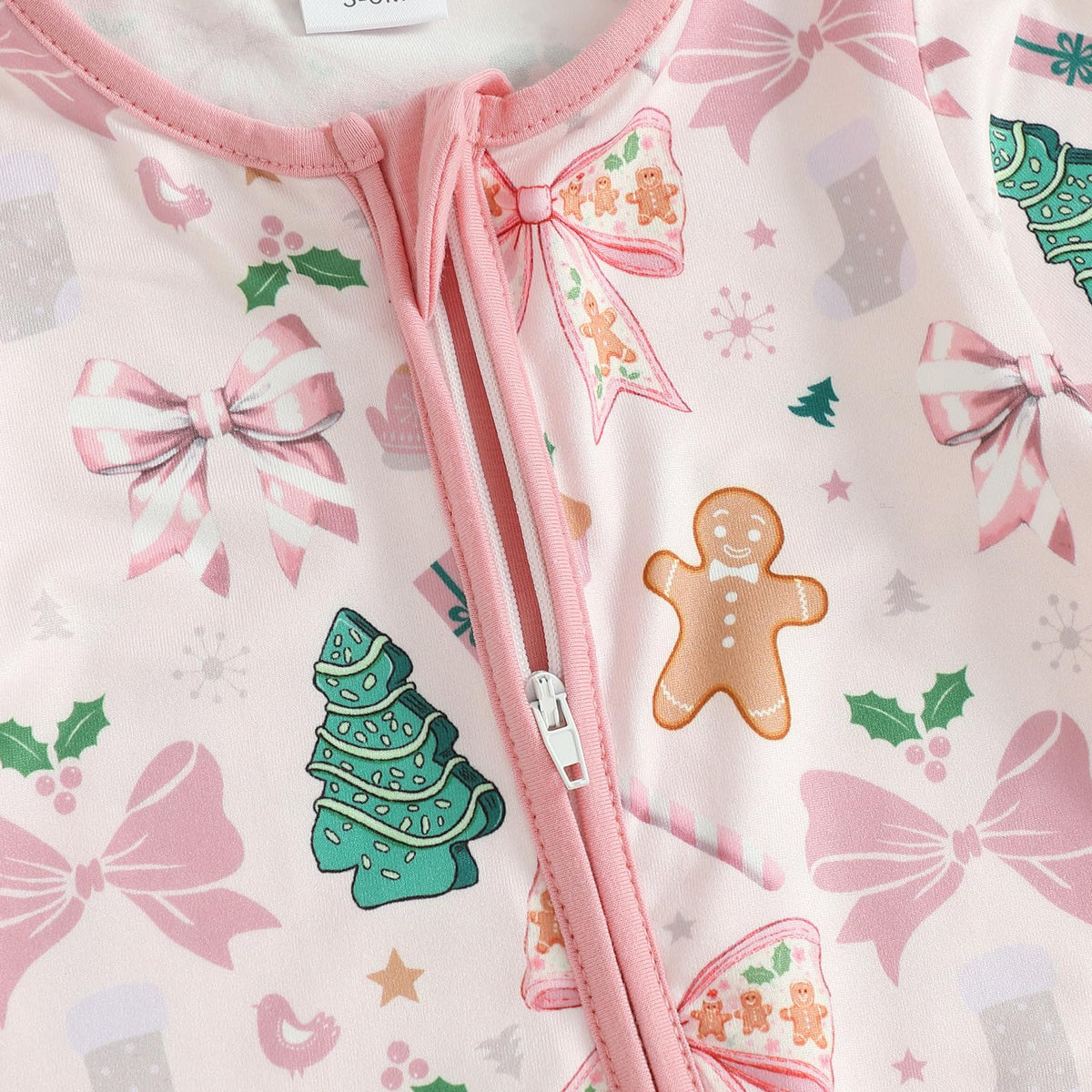 Newborn Christmas Zipper Jumpsuit Romper U169