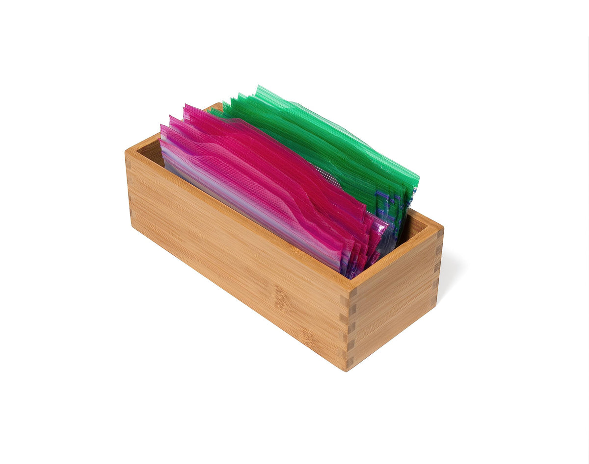 Bamboo Wood Utensil Holder Storage Box N759688