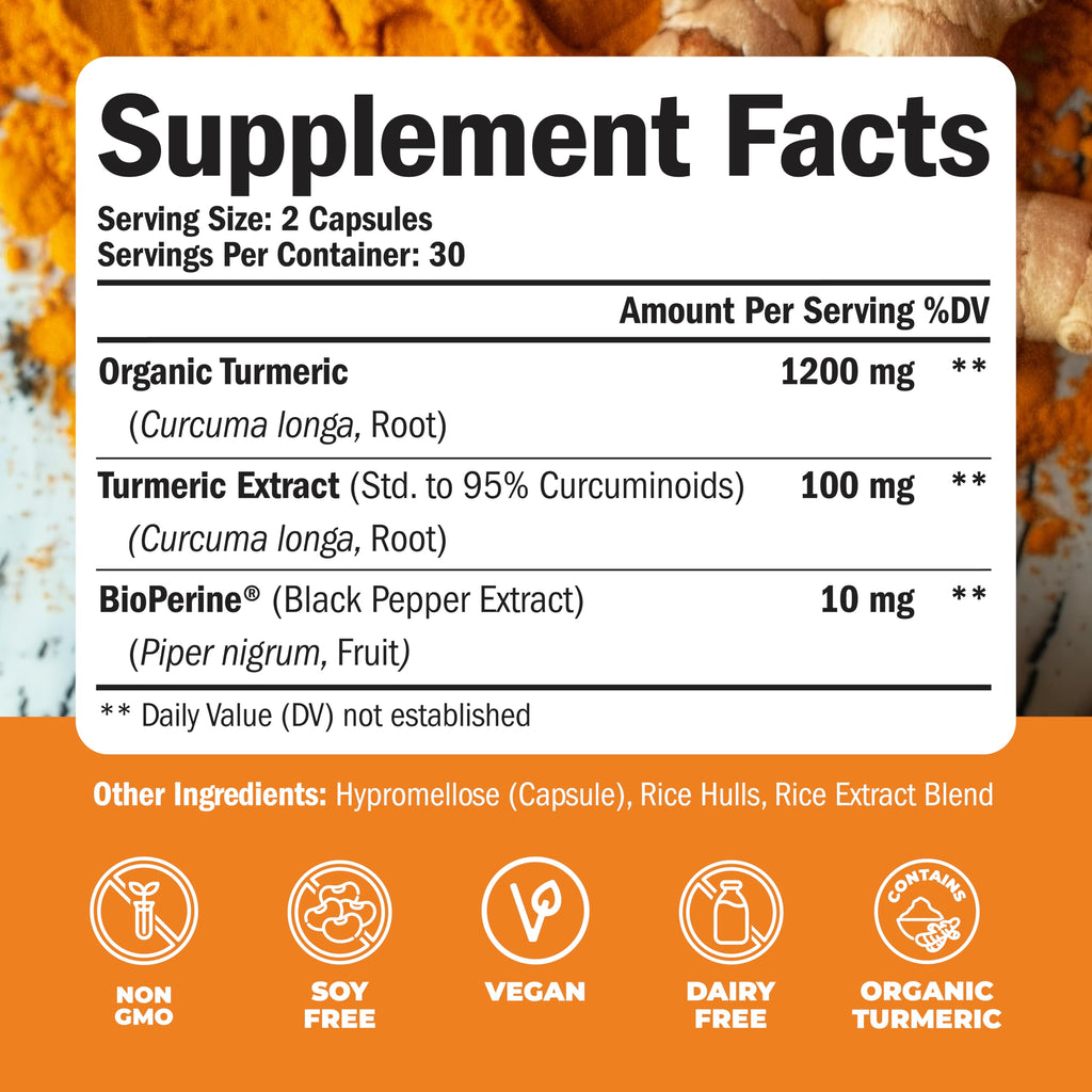Turmeric Curcumin Glucosamine Chondroitin MSM Supplement B6063
